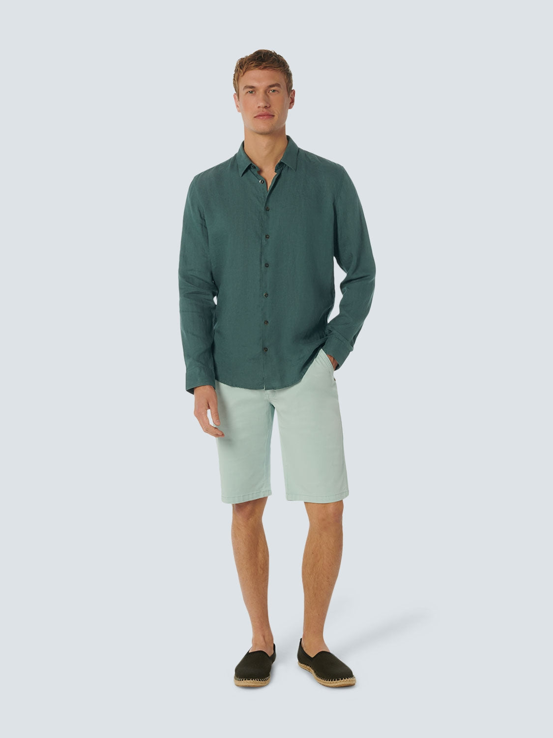 Shirt Linen Solid | Steel