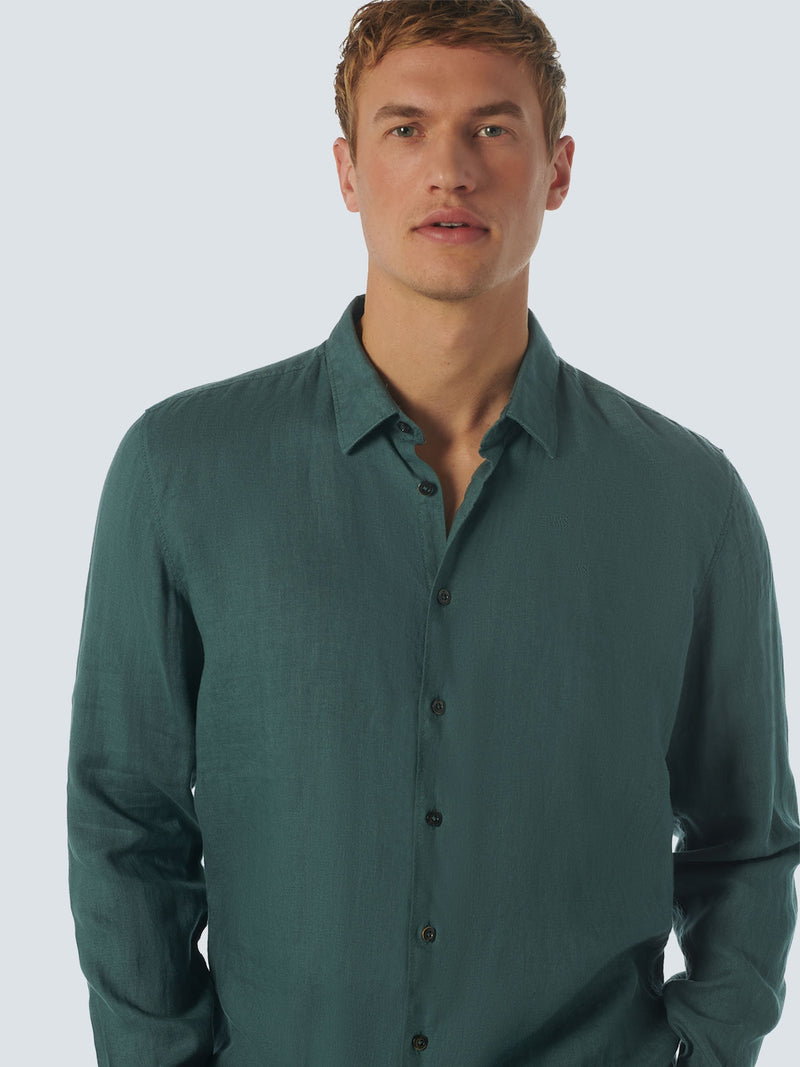 Shirt Linen Solid | Steel
