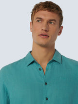 Shirt Linen Solid | Pacific