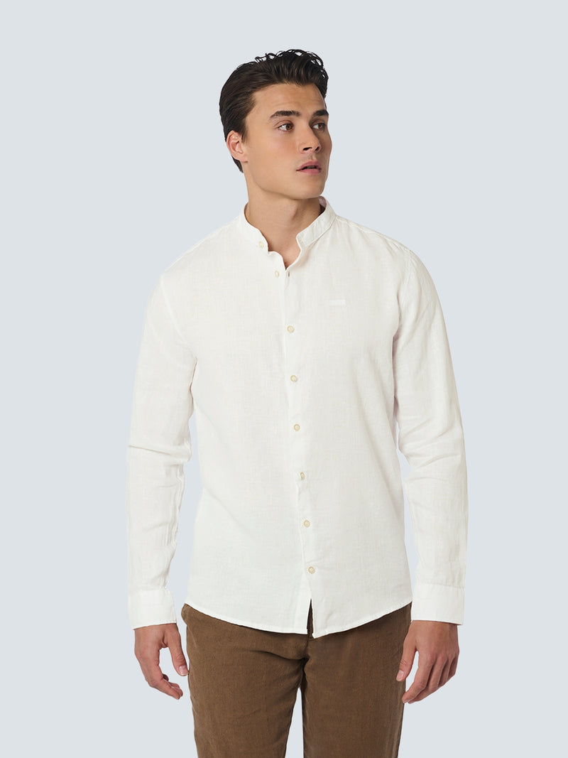 Shirt Granddad Linen Solid | White