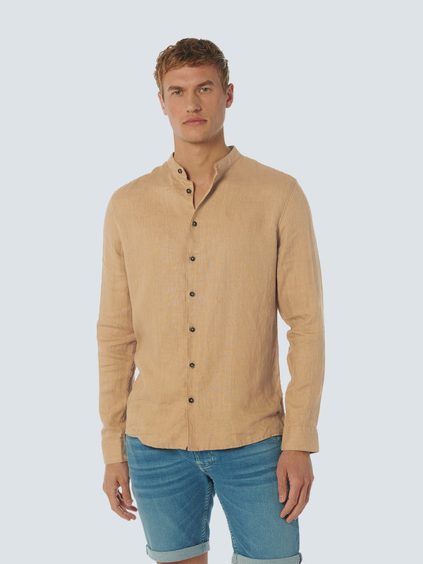 Shirt Granddad Linen Solid | Desert