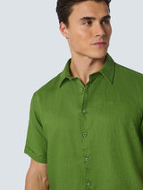Shirt Short Sleeve Linen Solid | Green