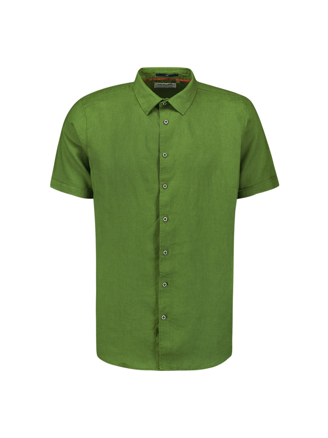 Shirt Short Sleeve Linen Solid | Green