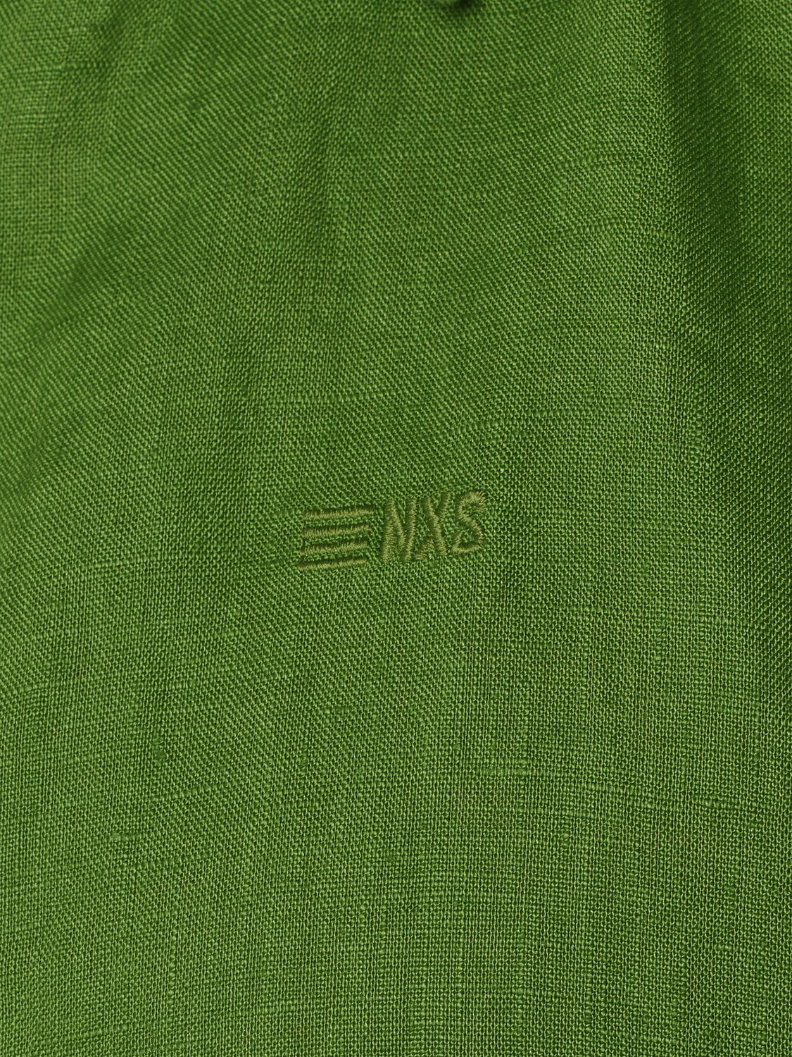 Shirt Short Sleeve Linen Solid | Green