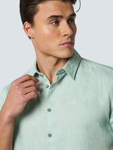 Shirt Short Sleeve Linen Solid | Mint