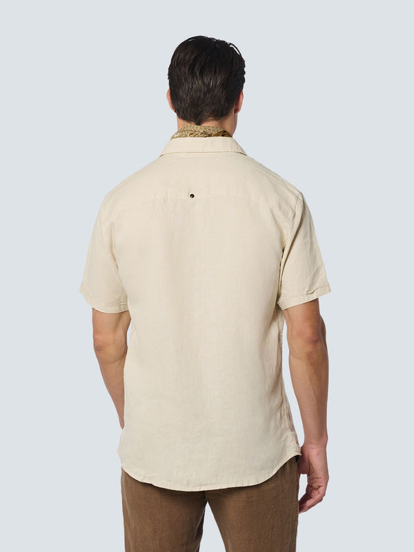 Shirt Short Sleeve Linen Solid | Cement