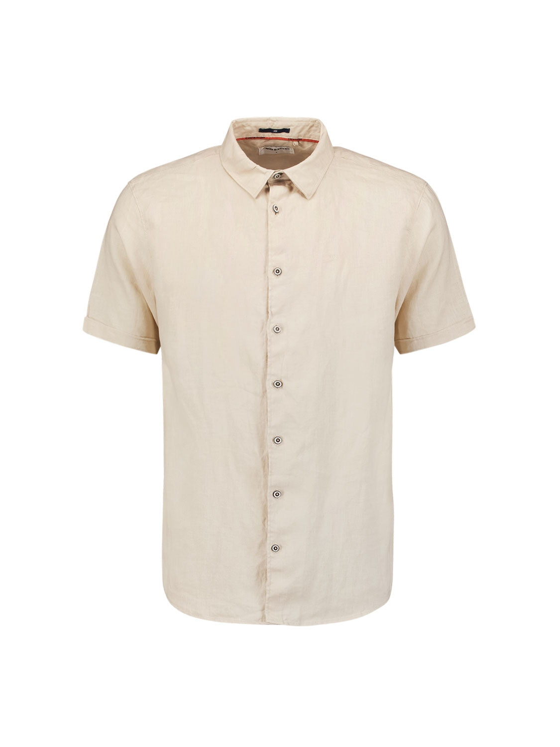 Shirt Short Sleeve Linen Solid | Cement