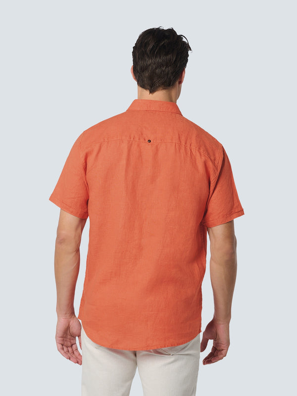 Shirt Short Sleeve Linen Solid | Melon