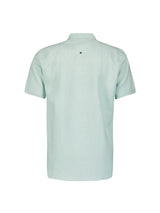 Shirt Short Sleeve Granddad Linen Solid | Mint