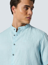 Shirt Short Sleeve Granddad Linen Solid | Ice