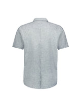 Shirt Short Sleeve Resort Collar 2 Coloured With Linen | Light Blue