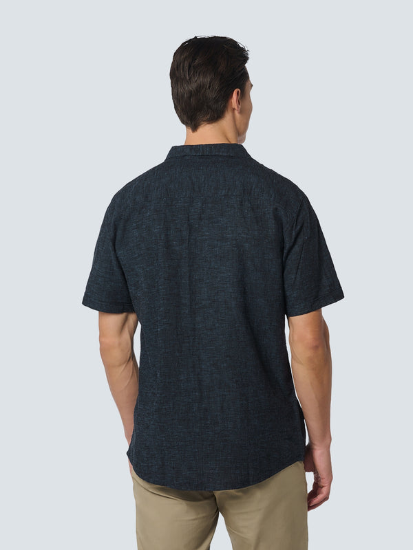 Shirt Short Sleeve Resort Collar 2 Coloured With Linen | Night