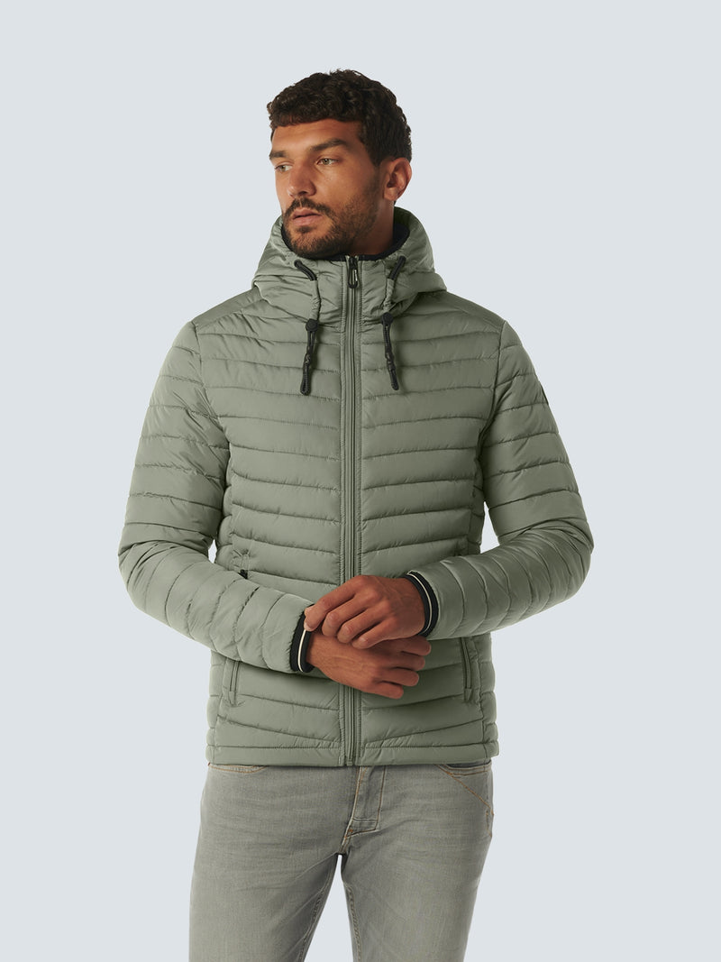 Jacket Hooded Short Fit Padded | Light Army