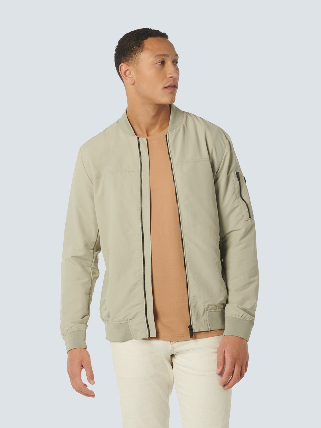 Jacket Short Fit Bomber | Stone