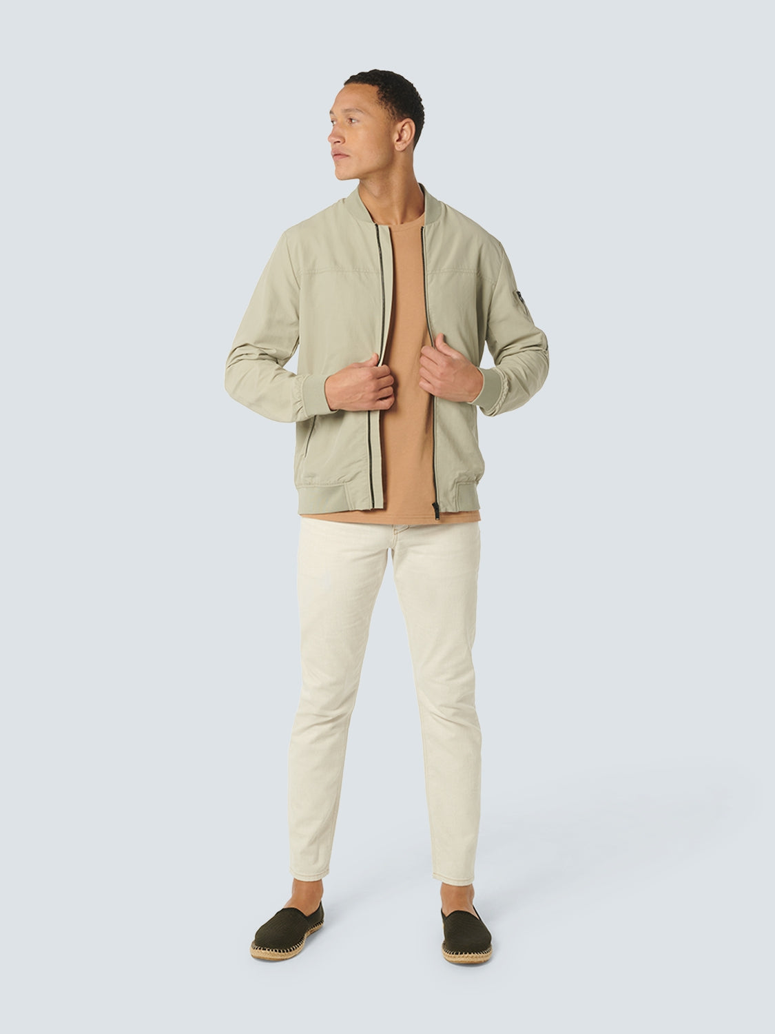 Jacket Short Fit Bomber | Stone