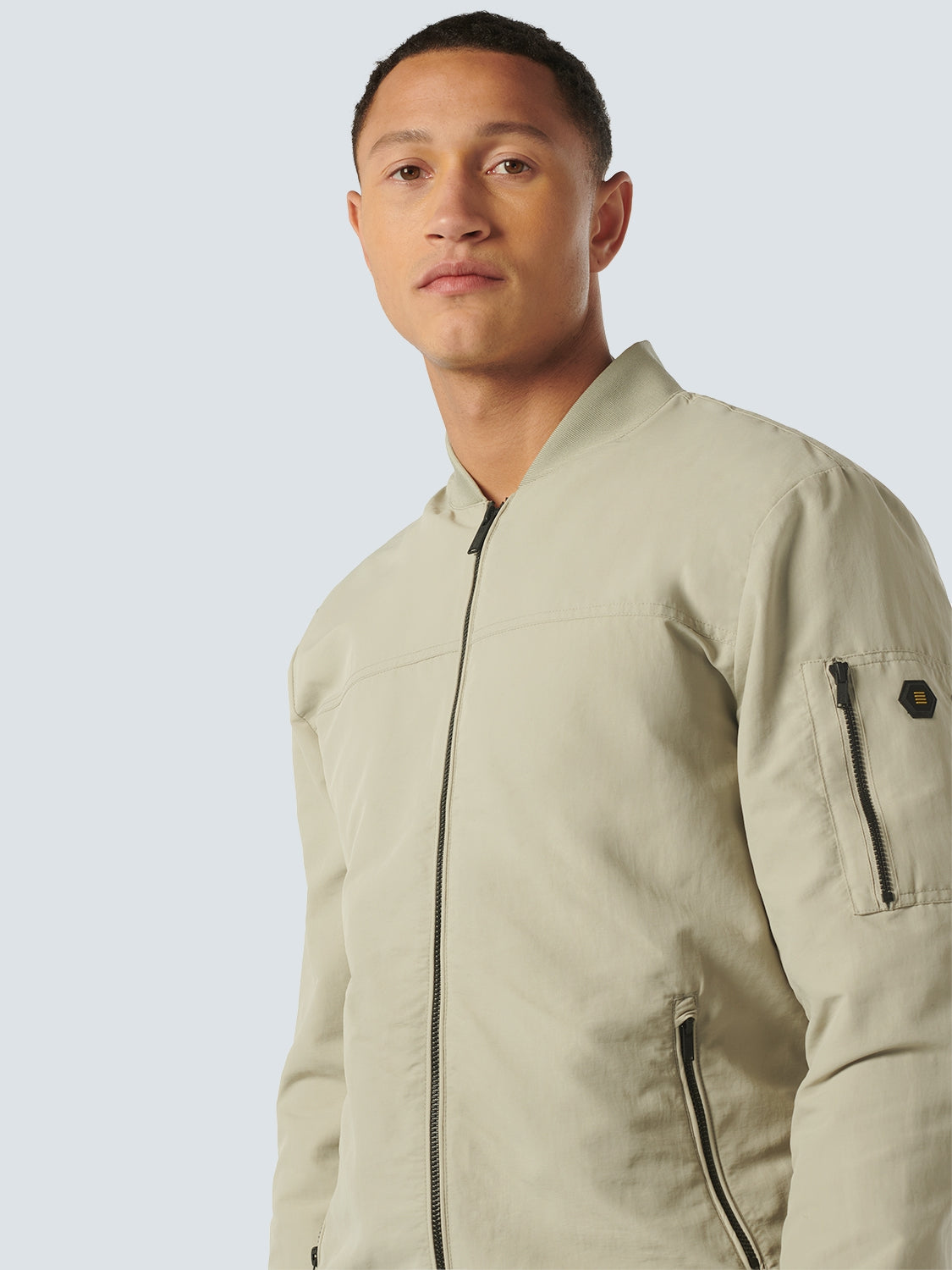 Jacket Short Fit Bomber | Stone