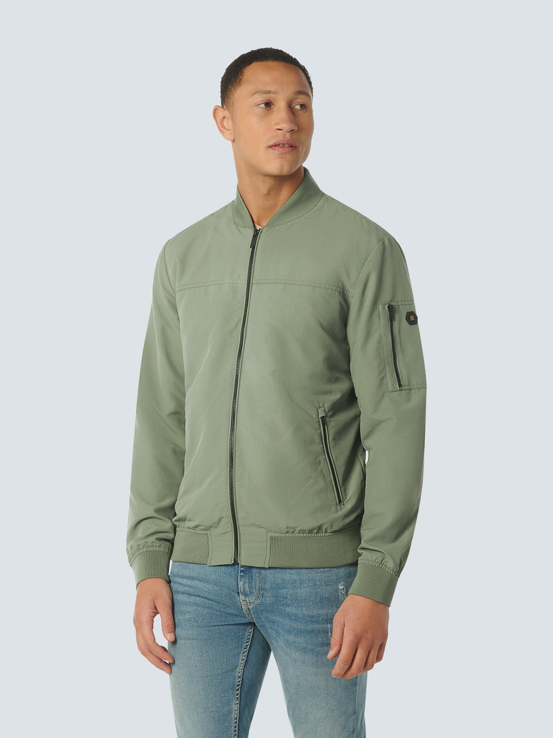 Jacket Short Fit Bomber | Light Army