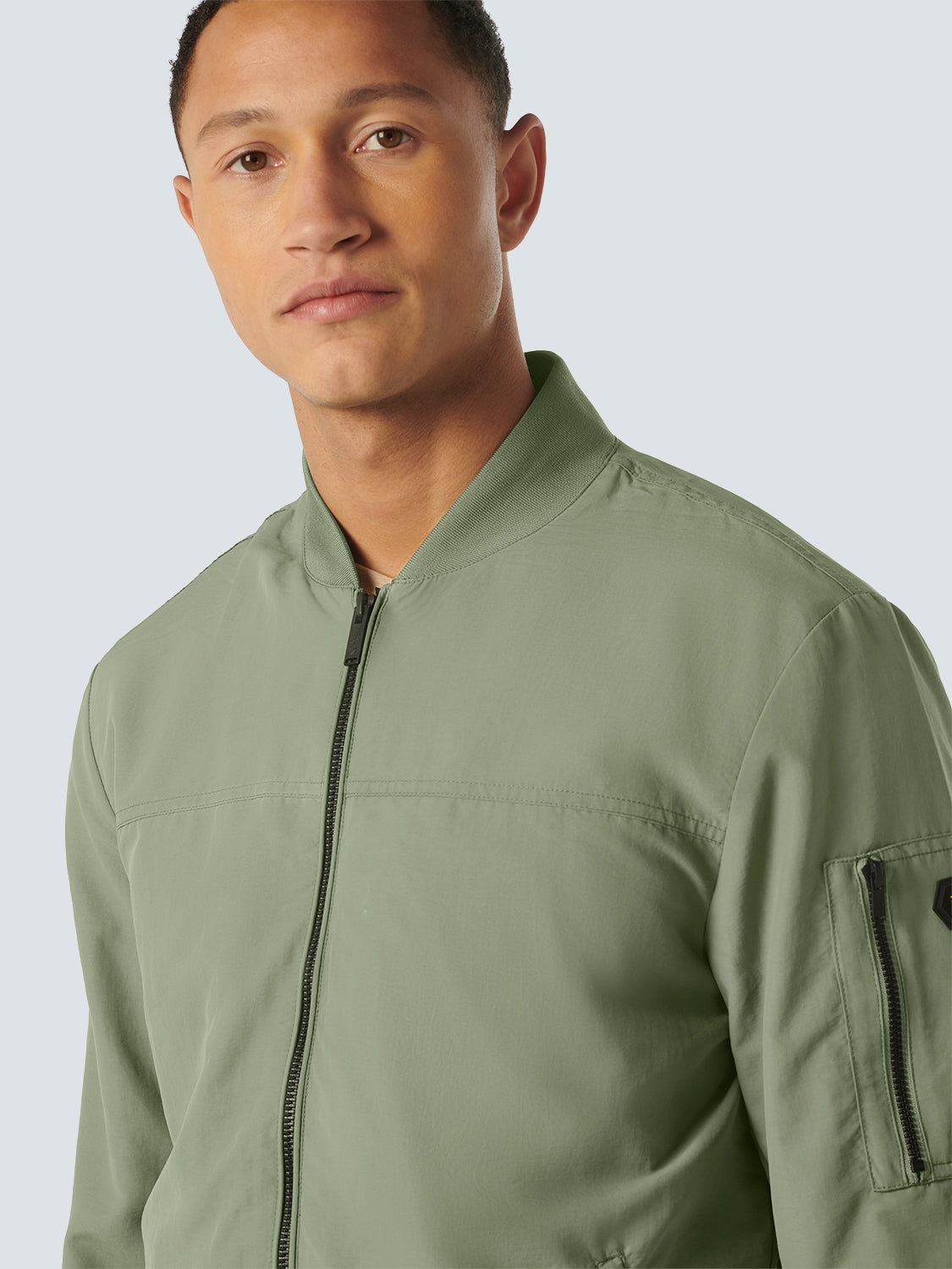 Jacket Short Fit Bomber | Light Army