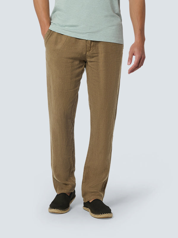 Pants Linen Garment Dyed | Almond
