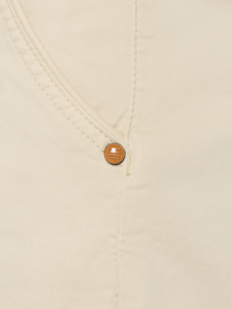 Short Chino Garment Dyed Twill Stretch | Cream