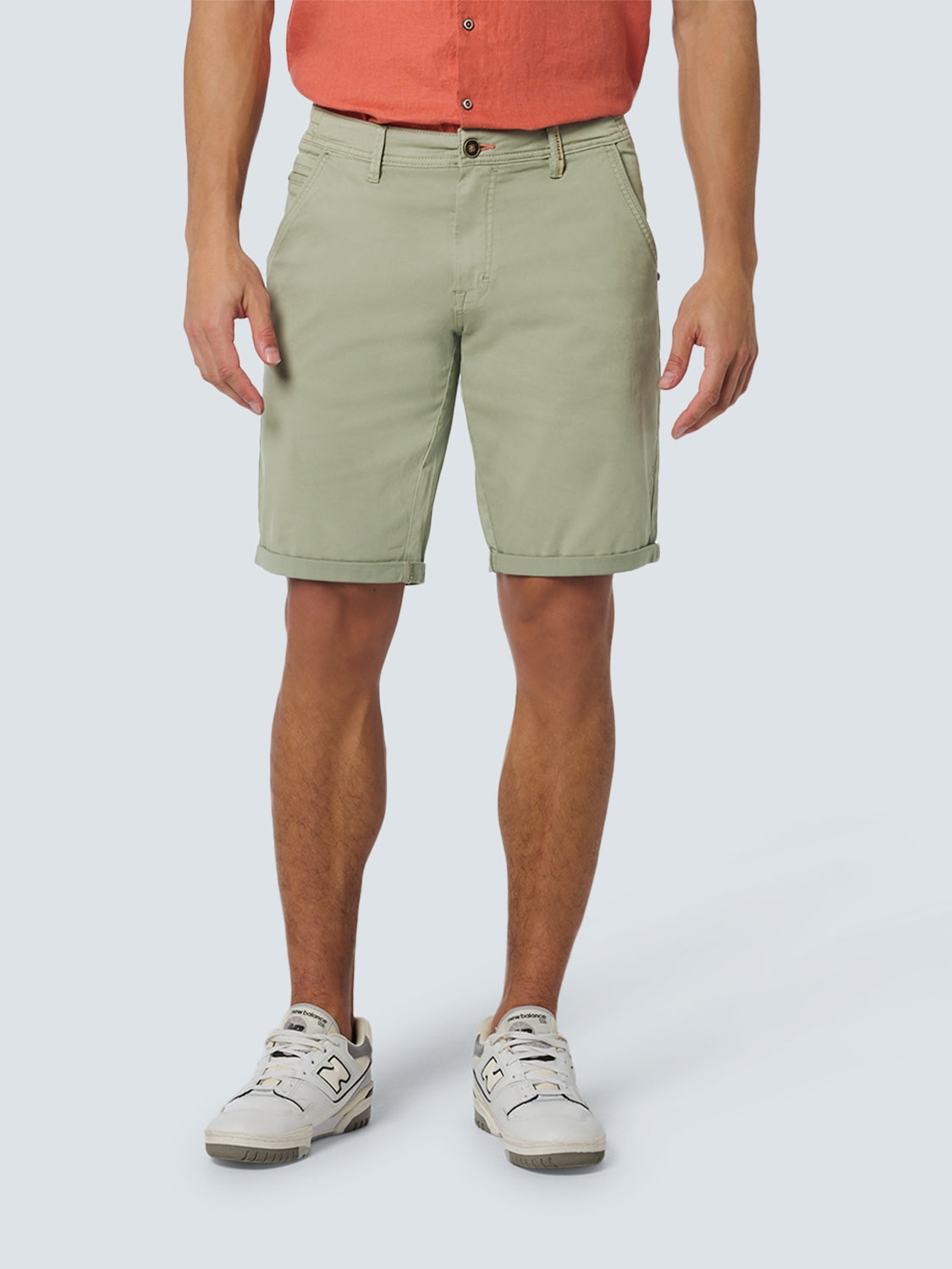Short Chino Garment Dyed Twill Stretch | Smoke