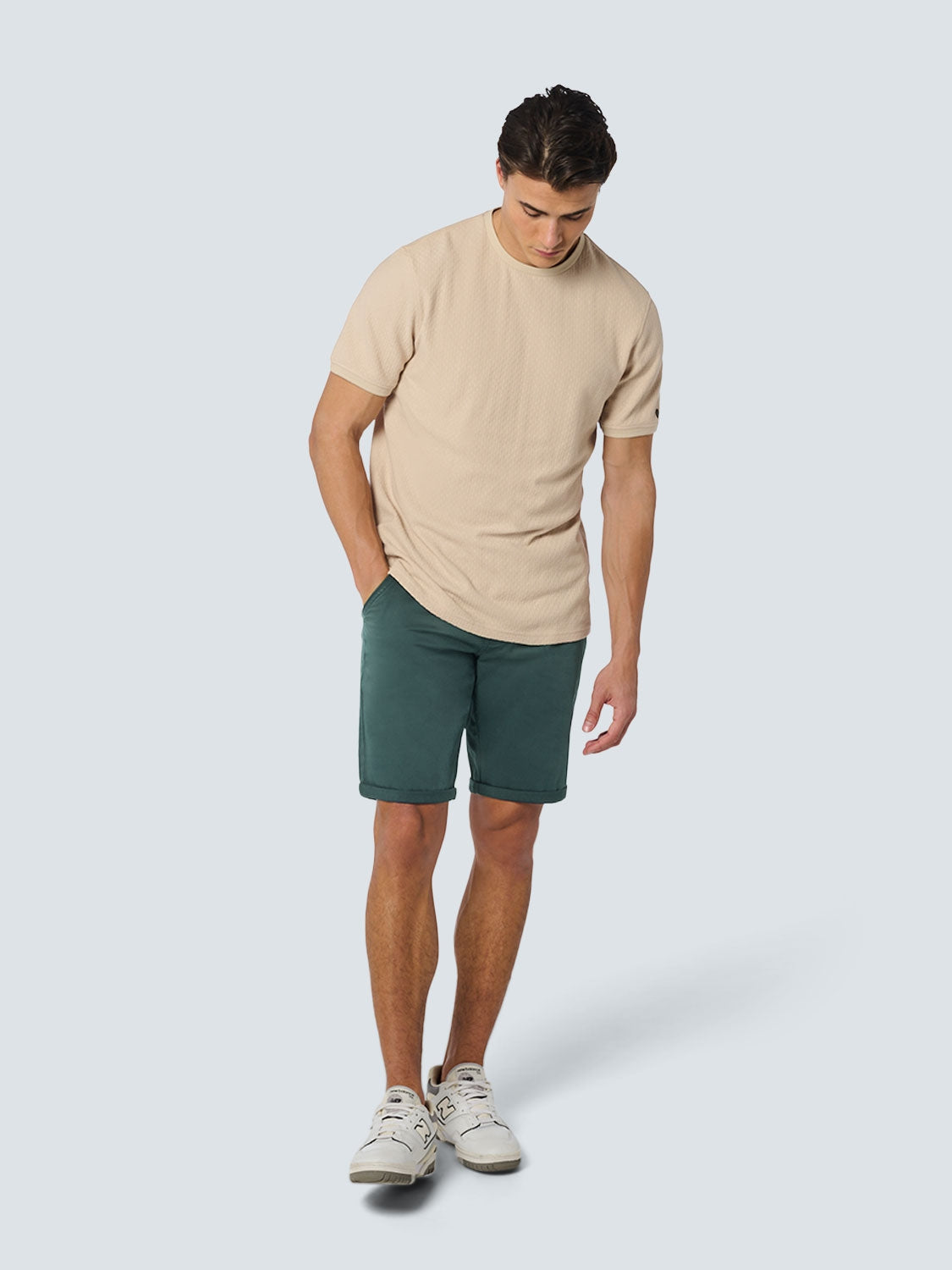 Short Chino Garment Dyed Twill Stretch | Shadow Blue