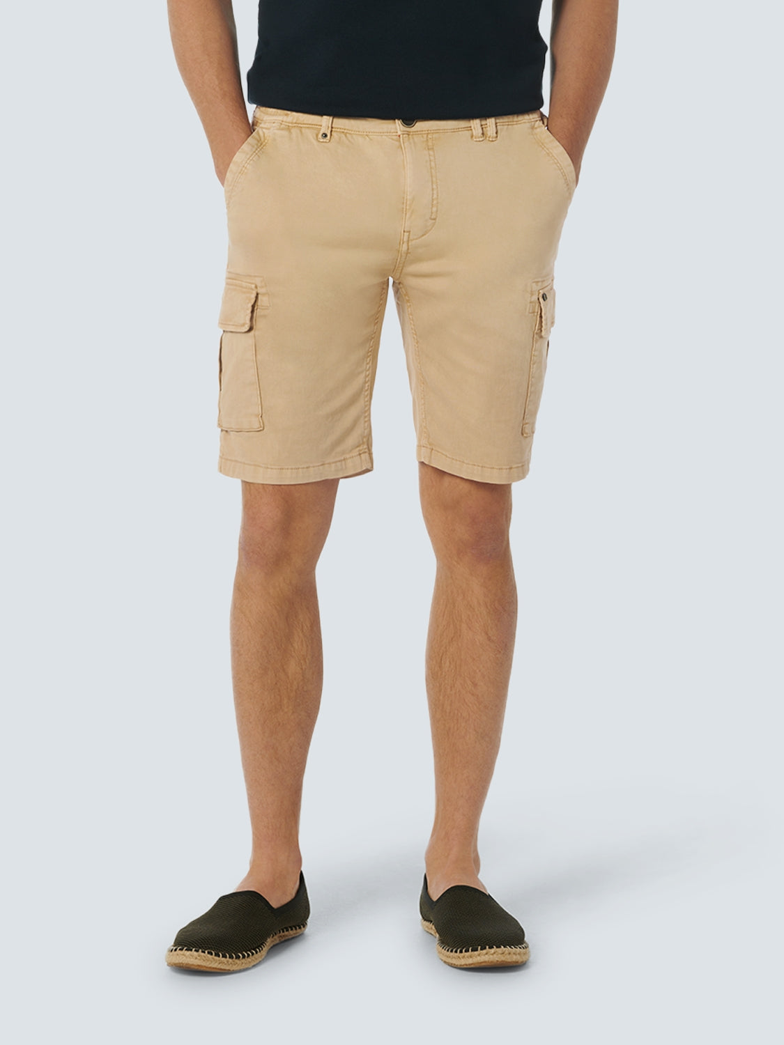 Short Cargo Garment Dyed + Stone Washed Stretch | Sand