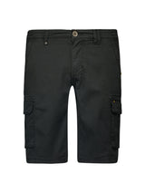 Short Cargo Garment Dyed + Stone Washed Stretch | Motorblack