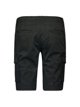 Short Cargo Garment Dyed + Stone Washed Stretch | Motorblack