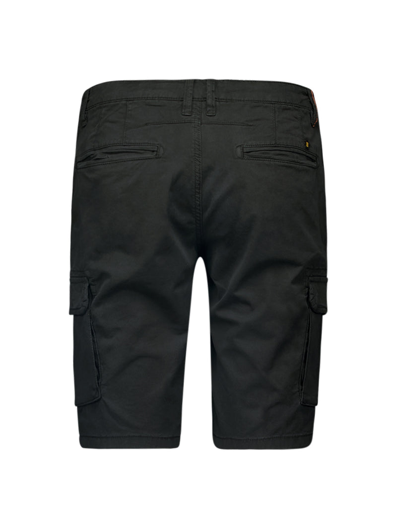 Short Cargo Garment Dyed + Stone Washed Stretch | Motorblack