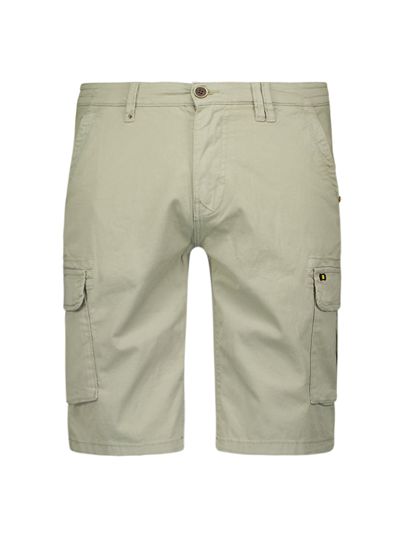 Short Cargo Garment Dyed + Stone Washed Stretch | Smoke