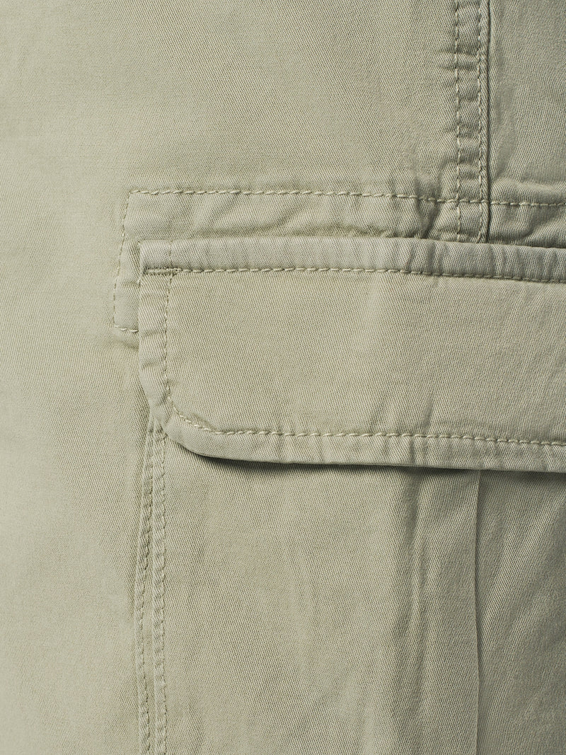 Short Cargo Garment Dyed + Stone Washed Stretch | Smoke