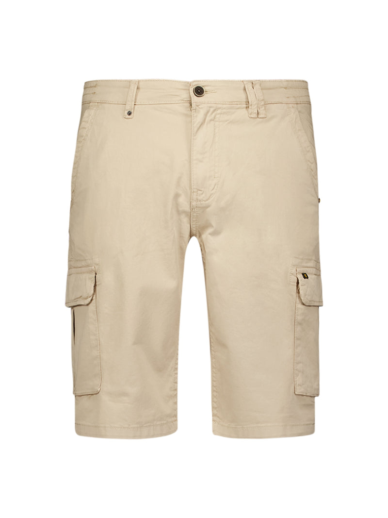 Short Cargo Garment Dyed + Stone Washed Stretch | Cement