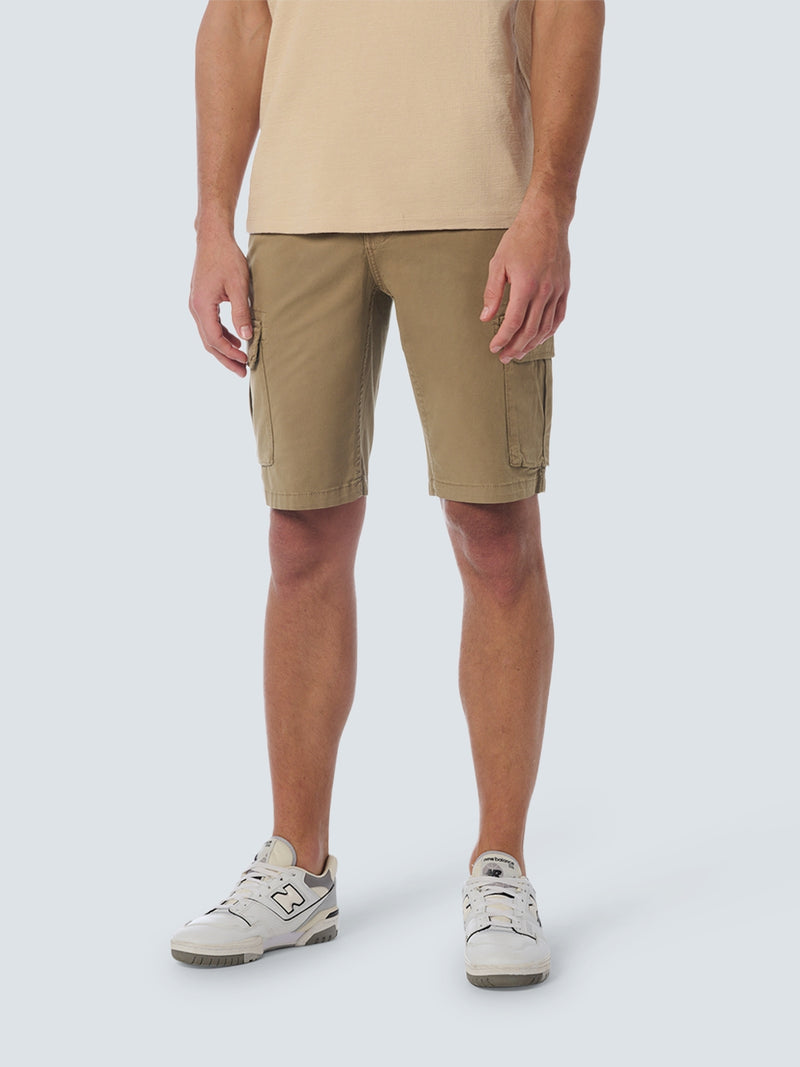 Short Cargo Garment Dyed + Stone Washed Stretch | Almond