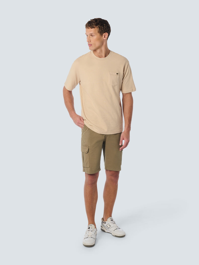 Short Cargo Garment Dyed + Stone Washed Stretch | Almond