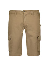 Short Cargo Garment Dyed + Stone Washed Stretch | Almond