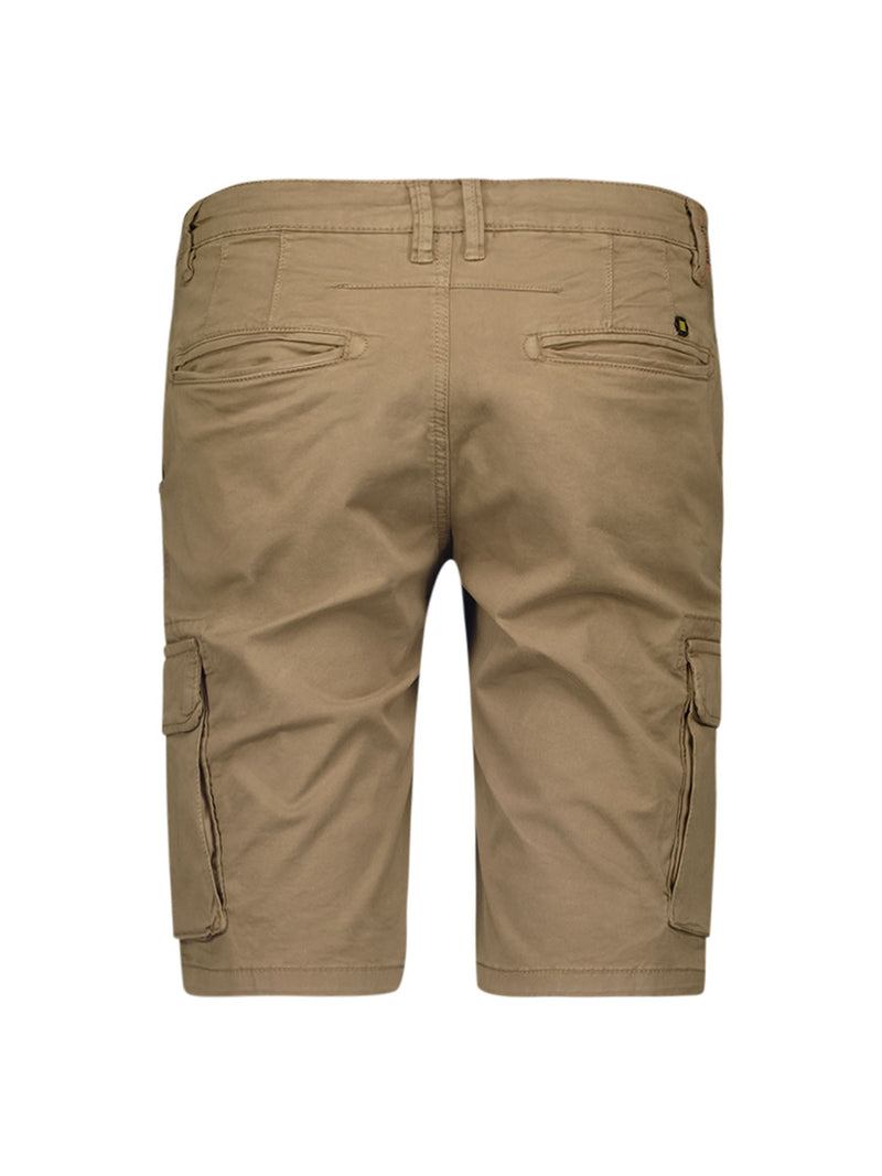 Short Cargo Garment Dyed + Stone Washed Stretch | Almond