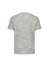 T-Shirt Crewneck Multi Coloured Melange Stripes | White