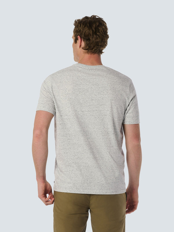 T-Shirt Crewneck Multi Coloured Melange | White