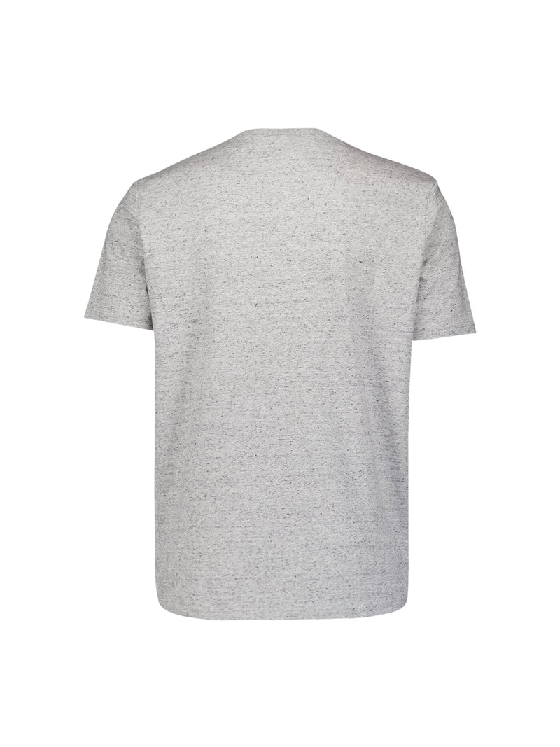 T-Shirt Crewneck Multi Coloured Melange | White