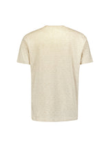 Beige T-shirt with Artistic Abstract Print | Cement