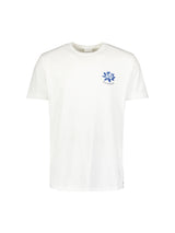 T-Shirt Crewneck Placed Prints Garment Dyed Slub | White