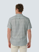 Short-Sleeve Shirt with Resort Collar and Graphic Pattern | Sky