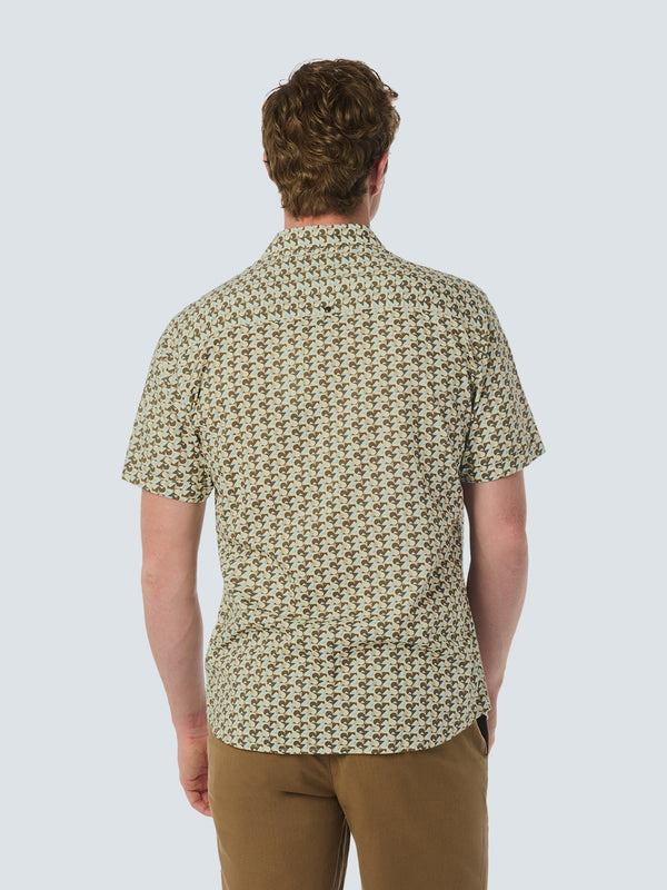 Short Sleeve Shirt with Graphic Pattern for Summery Looks | Brown