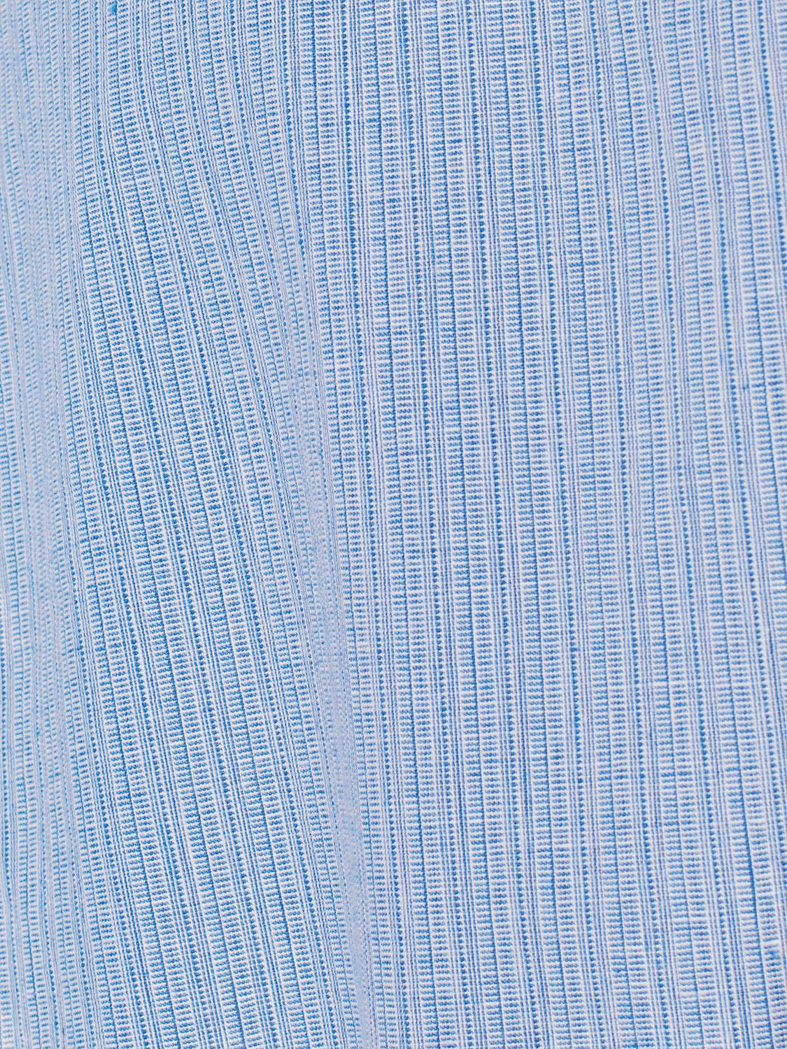 Short-Sleeved Shirt in Two-Colored Cotton-Linen Blend | Cobalt