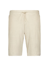 Soft Terry Short with Elastic Waistband and Drawstring | Cement