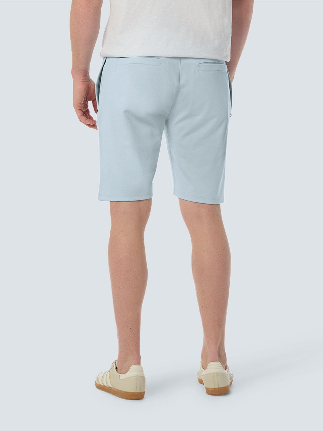 Relaxed Jersey Short with Elastic Waistband and Drawstring | Sky