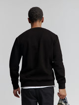 Sweater with Crew Neck and Jacquard Pattern: Comfort and Style in One | Black