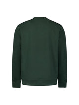 Sweater with Crew Neck and Jacquard Pattern: Comfort and Style in One | Dark Green