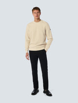 Sweater with Crew Neck and Jacquard Pattern: Comfort and Style in One | Cement